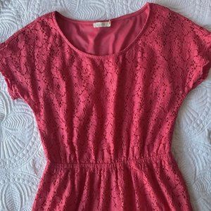 Lush Pink Lace Dress